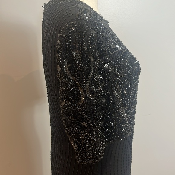 Laurence Kazar Long Black Beaded Sequin - Picture 15 of 17